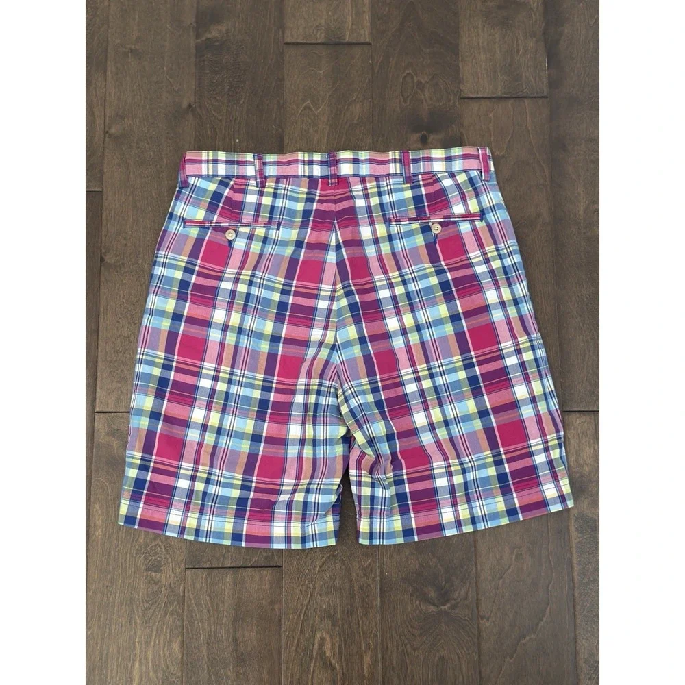 Vintage‎ Polo Ralph Lauren Shorts Mens Size 35W Colorful Plaid 100% Cotton Y2K
